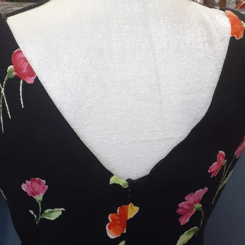 Kenar floral black dress size 8 - Picture 5 of 9
